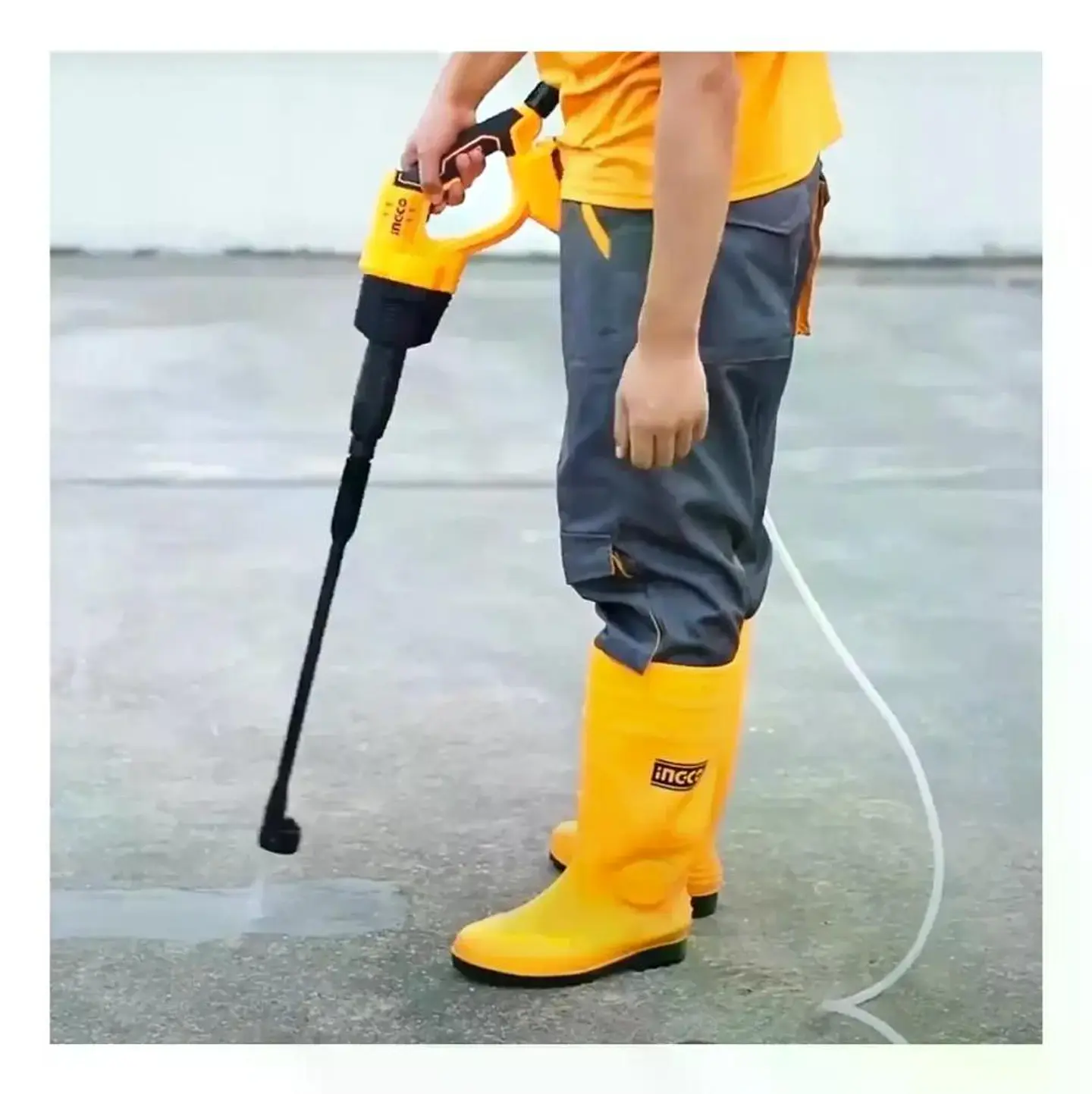 Hidrolavadora Inalambrica 20v Ingco + Bat+ Carg+ 5 Acc Naranja 50 Hz/60 Hz 7