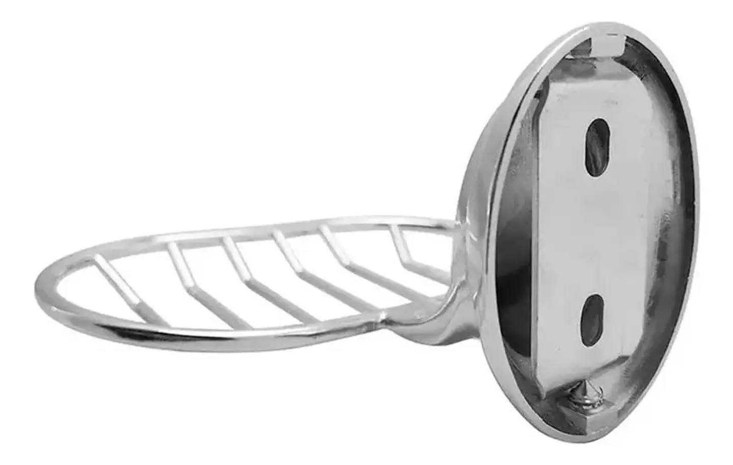 Jabonera Metal Accesorio Baño Plateado 4