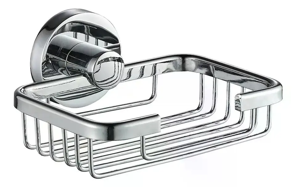 Jabonera Acero Inoxidable Para Baño Plateado Swertt Taumm Plateado 1