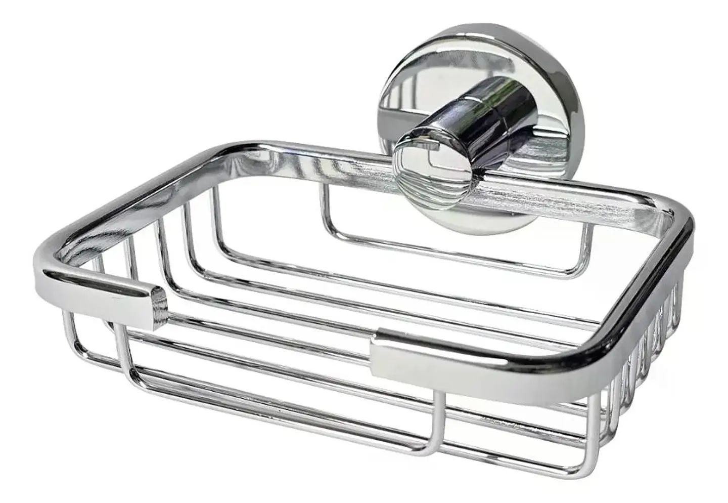 Jabonera Acero Inoxidable Para Baño Plateado Swertt Taumm Plateado 2