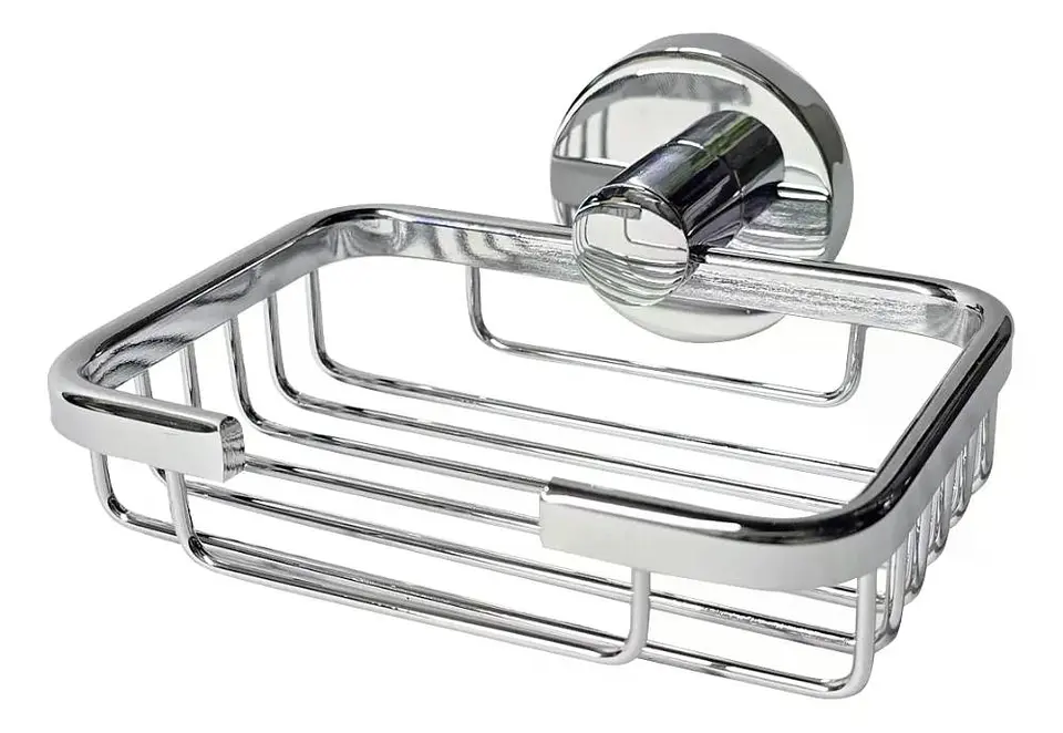 Jabonera Acero Inoxidable Para Baño Plateado Swertt Taumm Plateado 2