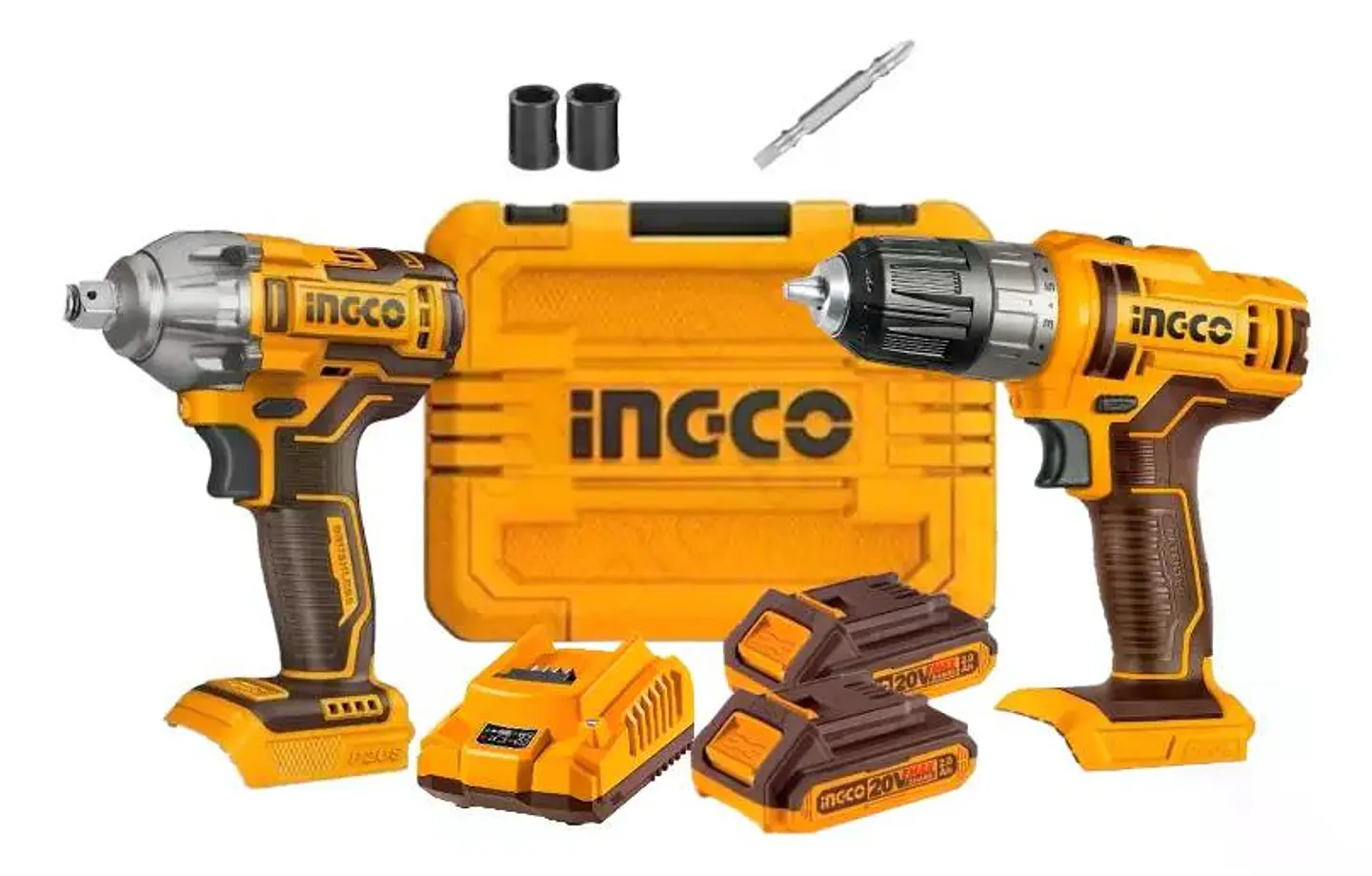 Kit Pack Inal Ingco 20v Taladro + Llave Impac Bl Cosli230702 1