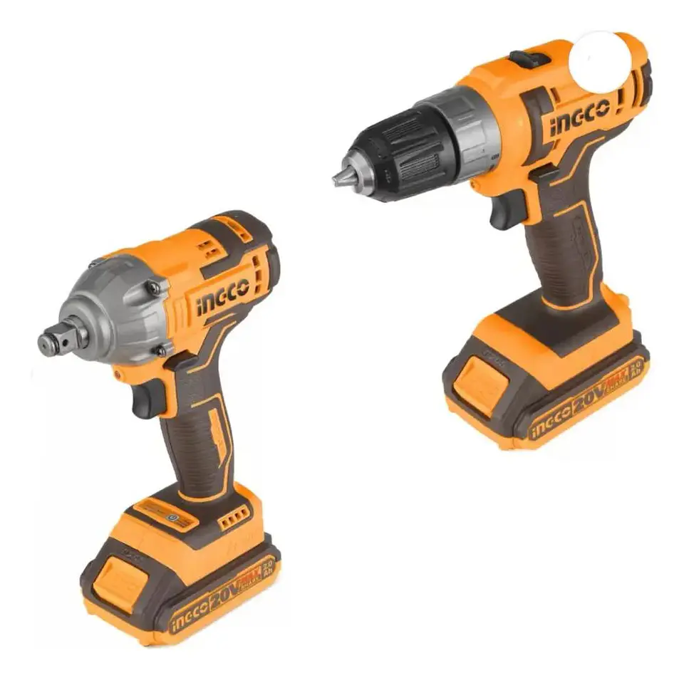 Kit Pack Inal Ingco 20v Taladro + Llave Impac Bl Cosli230702 8