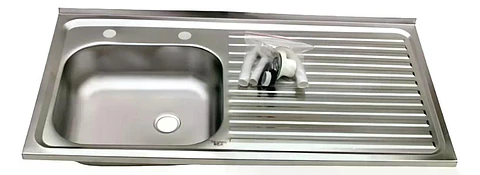 Lavaplatos Lava Vajilla Sobreponer 100x50 Taumm Derecho Gris Gris