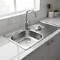 Lavaplatos Lava Vajilla Sobreponer 100x50 Taumm Derecho Gris Gris - Miniatura 6