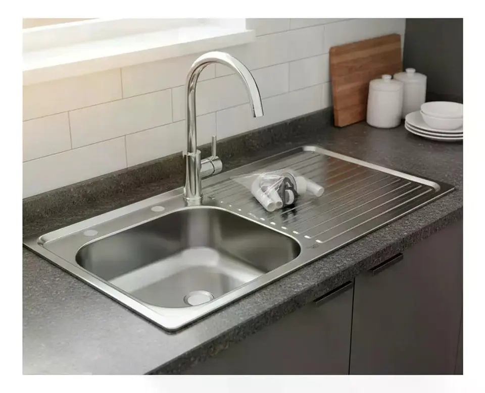 Lavaplatos Lava Vajilla Sobreponer 100x50 Taumm Derecho Gris Gris 8