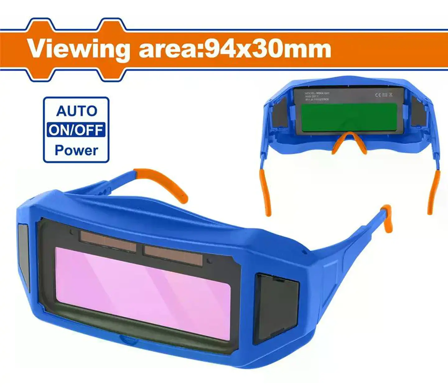 Lente Soldar Fotosensible Wadfow Wwa1501 Azul Liso Azul Lisa 9