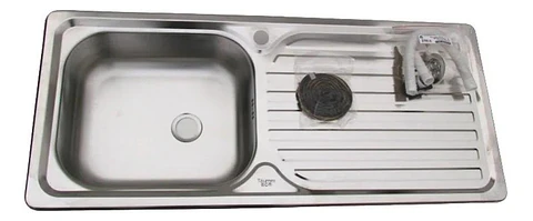 Lavaplatos Empotrable 100x44 Cm P/monomando Derecho Taumm Gris