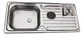 Lavaplatos Empotrable 100x44 Cm P/monomando Derecho Taumm Gris - Miniatura 1
