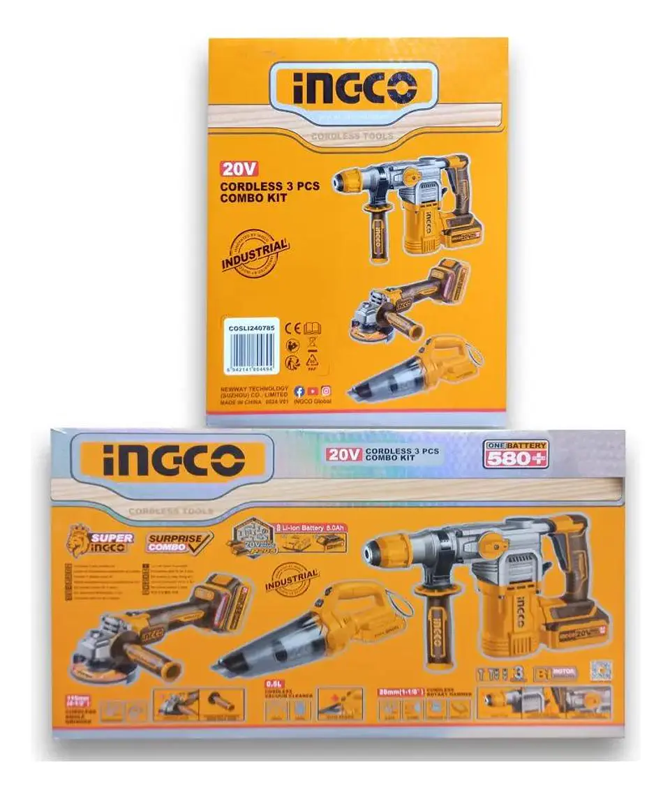 Kit Set Bateria Ingco Rotomartillo+ Cargador Y Bateria Febo 10
