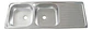 Lavaplatos Doble 120x44 Empotrado Monomando Derecho Taumm Gris - Miniatura 2