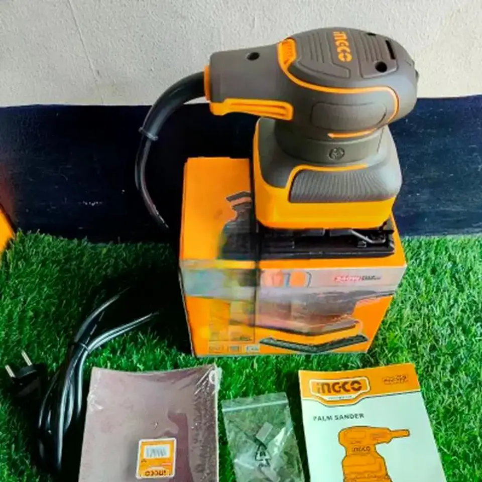 Lijadora Orbital Electrica 240w 110x100 Mm Ingco Ps2416 Amarillo 50 / 60 Hz 10