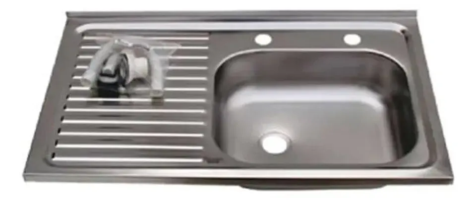 Lavaplatos Lava Vajilla Sobreponer 100x50 Taumm Izquierdo Gris 1