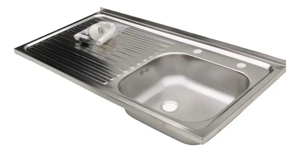 Lavaplatos Lava Vajilla Sobreponer 100x50 Taumm Izquierdo Gris 2