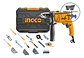 Kit Set Taladro Percutor Eléctrico Ingco 680 W + 115 Piezas  Amarillo 50 60 Hz - Miniatura 1