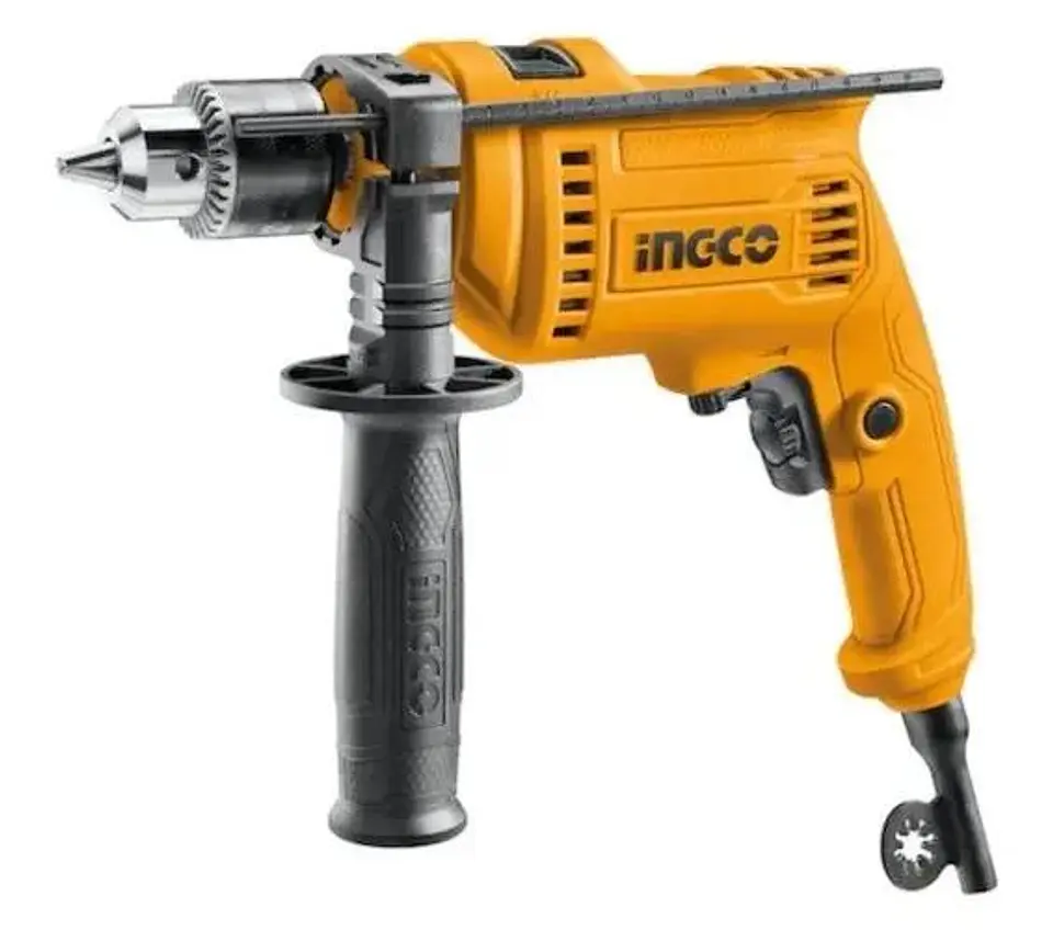 Kit Set Taladro Percutor Eléctrico Ingco 680 W + 115 Piezas  Amarillo 50 60 Hz 2