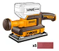 Lijadora Orbital Inalambrica Bl 20v 90x180mm Ingco Cfsli2031 Naranja Claro - Miniatura 3
