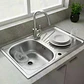 Lavaplatos Lava Vajilla Sobreponer 80x50 Taumm Derecho Desag Gris - Miniatura 5