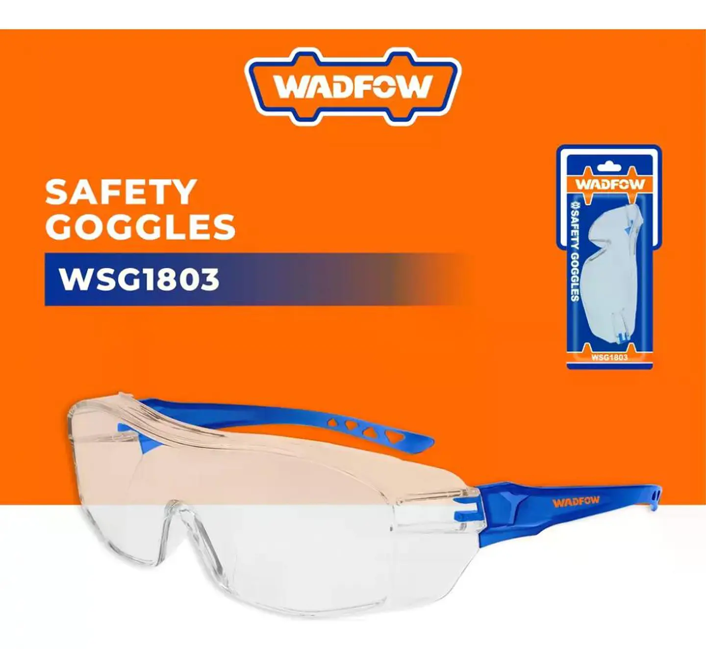 Lentes De Seguridad Transparente Wadfow Full-slice Wsg1803 Transparente 3