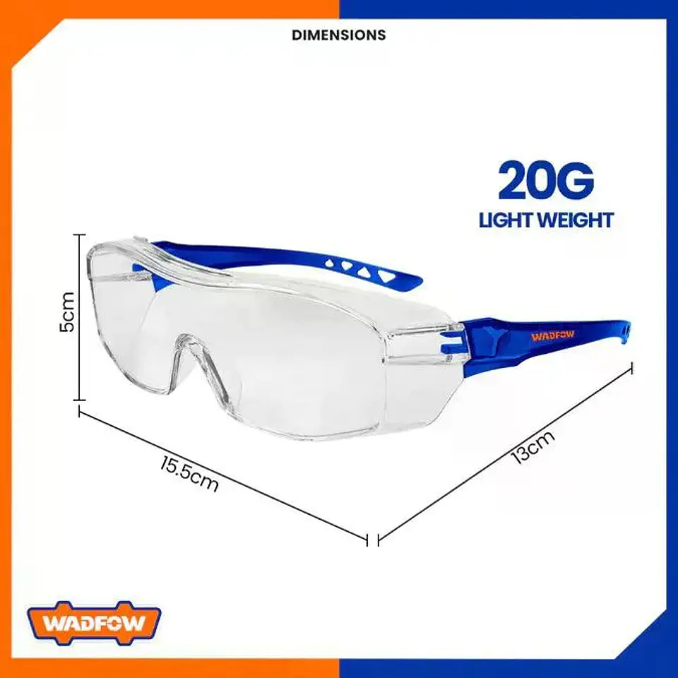 Lentes De Seguridad Transparente Wadfow Full-slice Wsg1803 Transparente 4