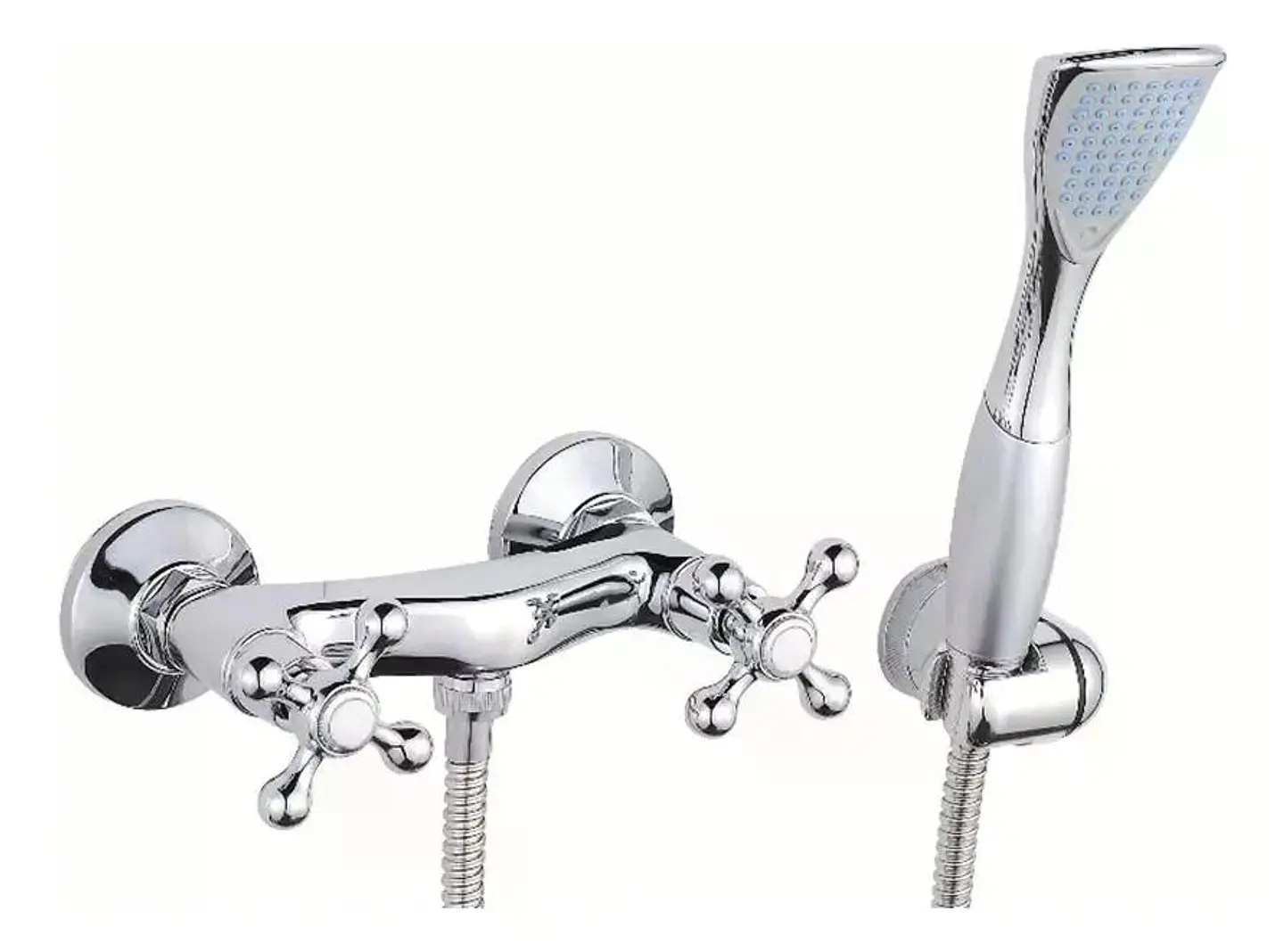 Llave Combinación Ducha Bonn Taumm Con Flexible Mango Ducha Cromado Cromado Brillante 3