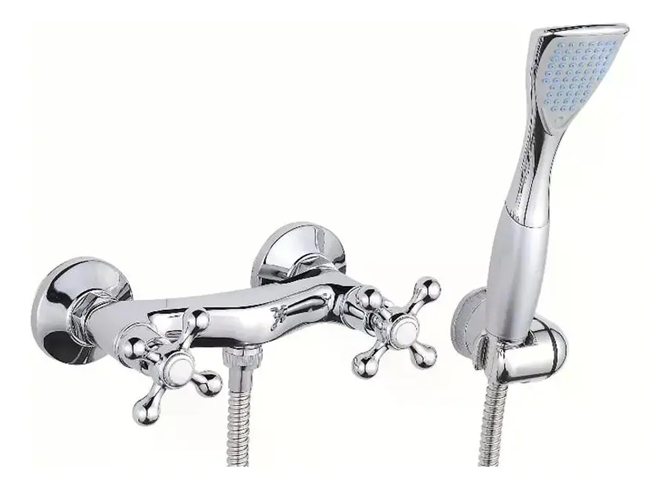 Llave Combinación Ducha Bonn Taumm Con Flexible Mango Ducha Cromado Cromado Brillante 3