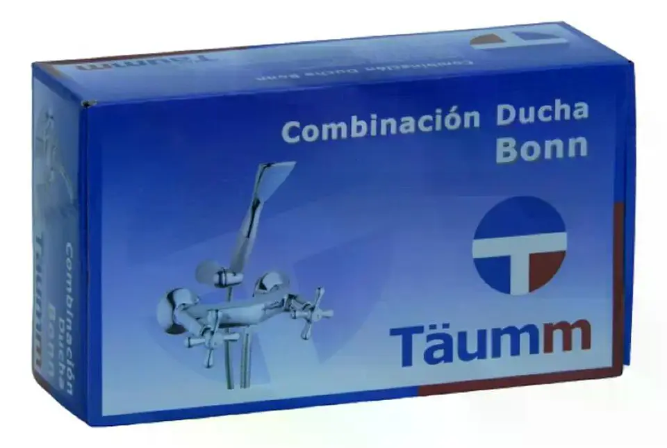 Llave Combinación Ducha Bonn Taumm Con Flexible Mango Ducha Cromado Cromado Brillante 4