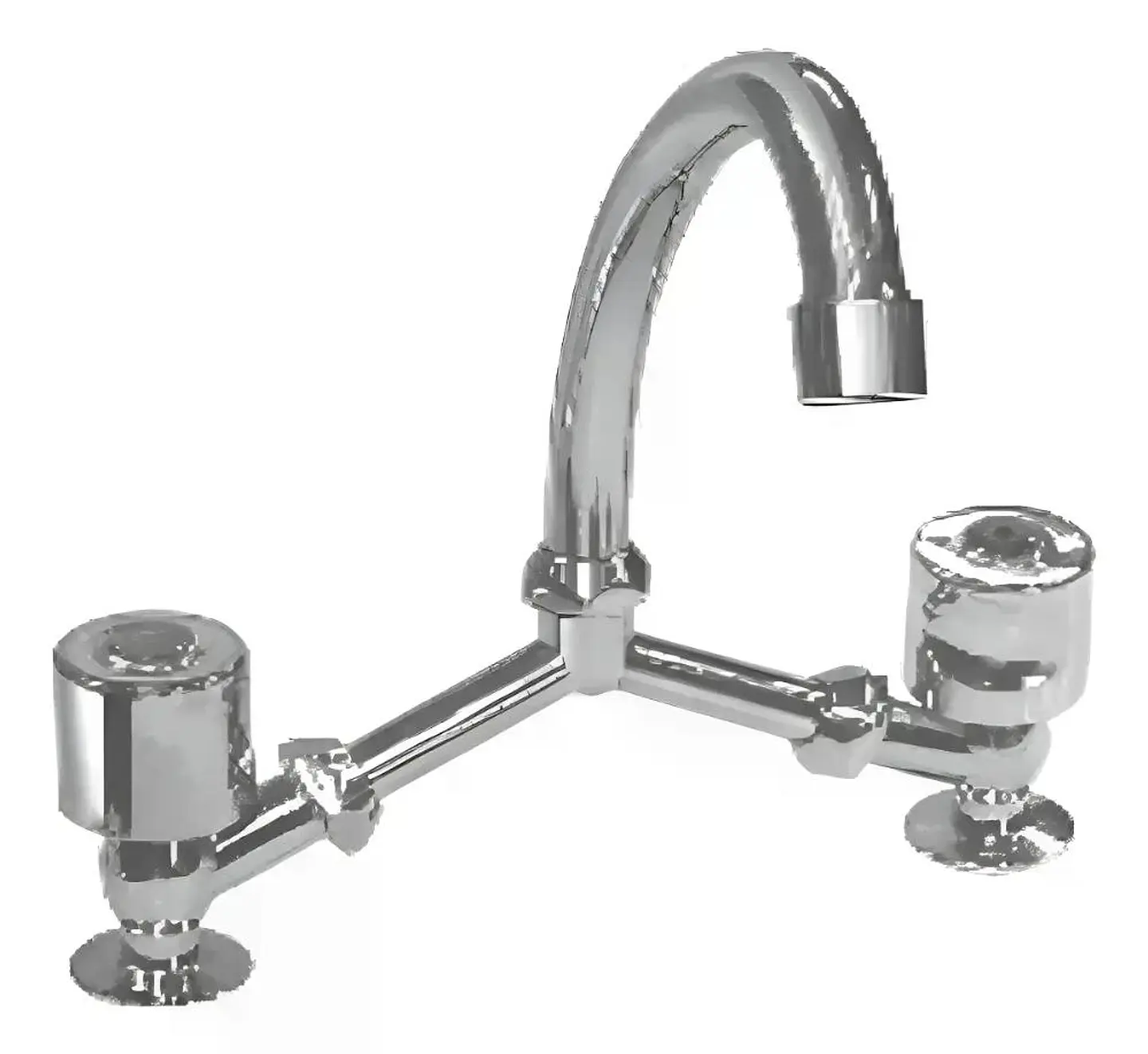 Llave Combinación Lavaplato En V Vander Muy Mejor Taumm Plateado Cromado 4