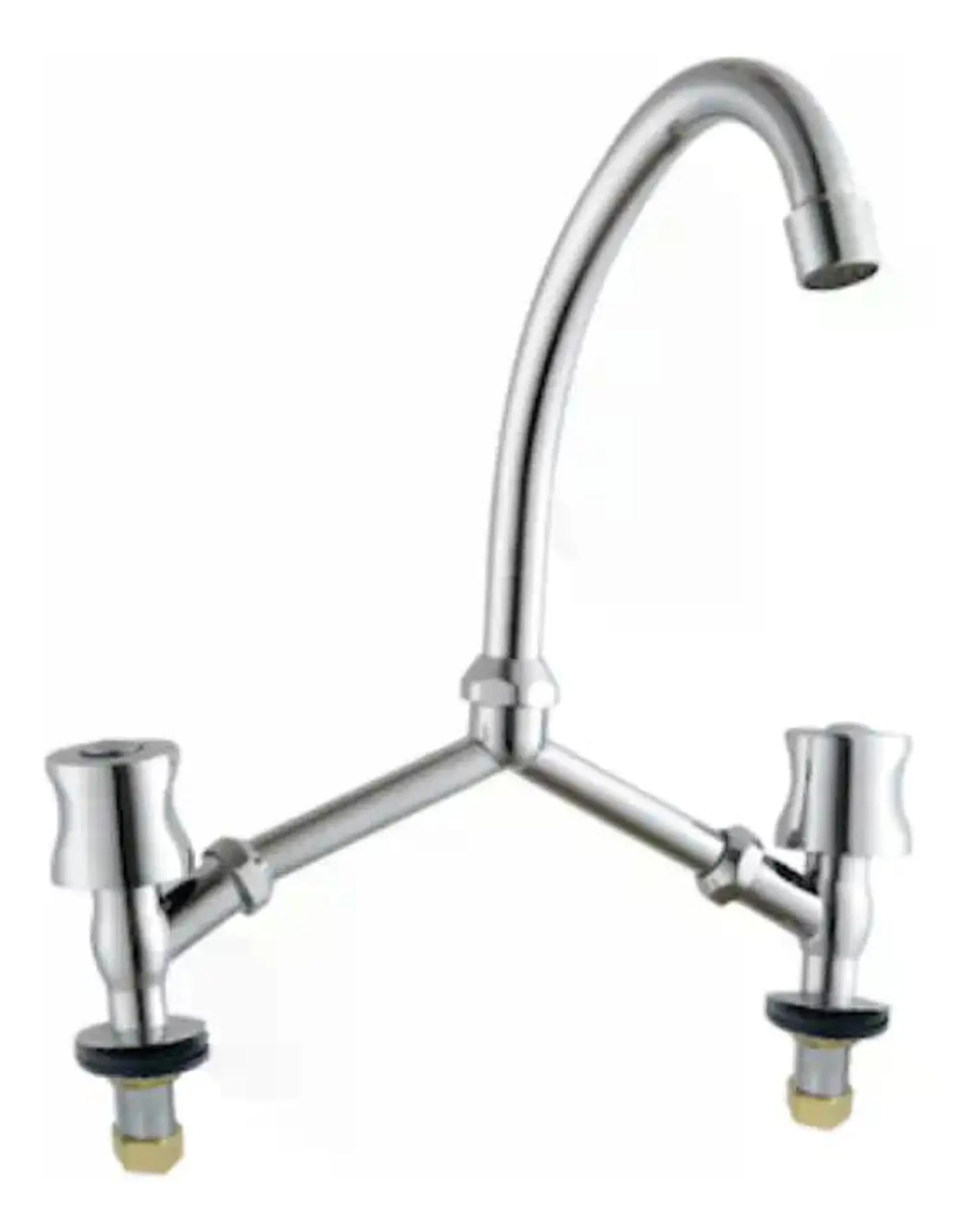 Llave Combinación Lavaplato En V Vander Muy Mejor Taumm Plateado Cromado 5
