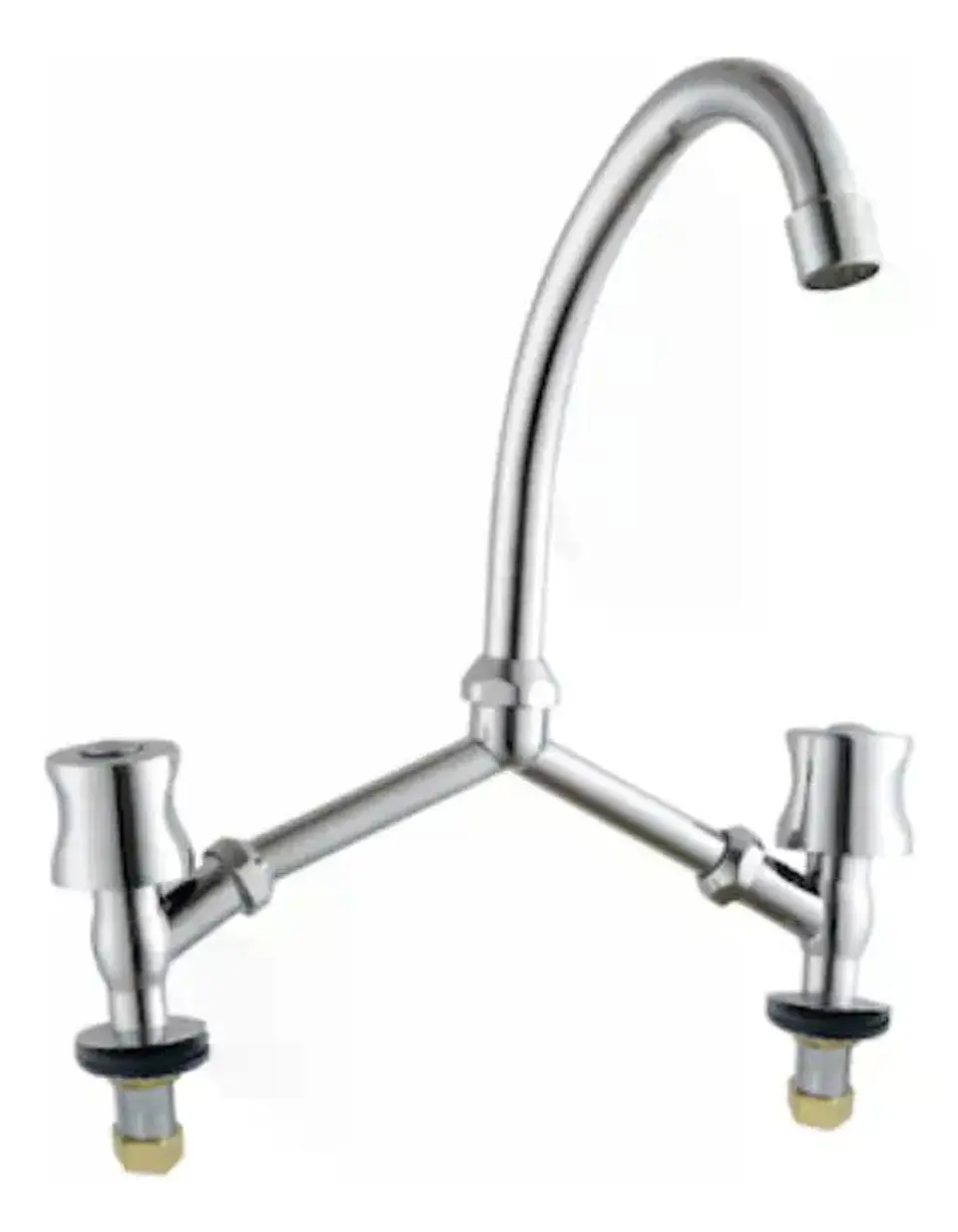 Llave Combinación Lavaplato En V Vander Muy Mejor Taumm Plateado Cromado 5