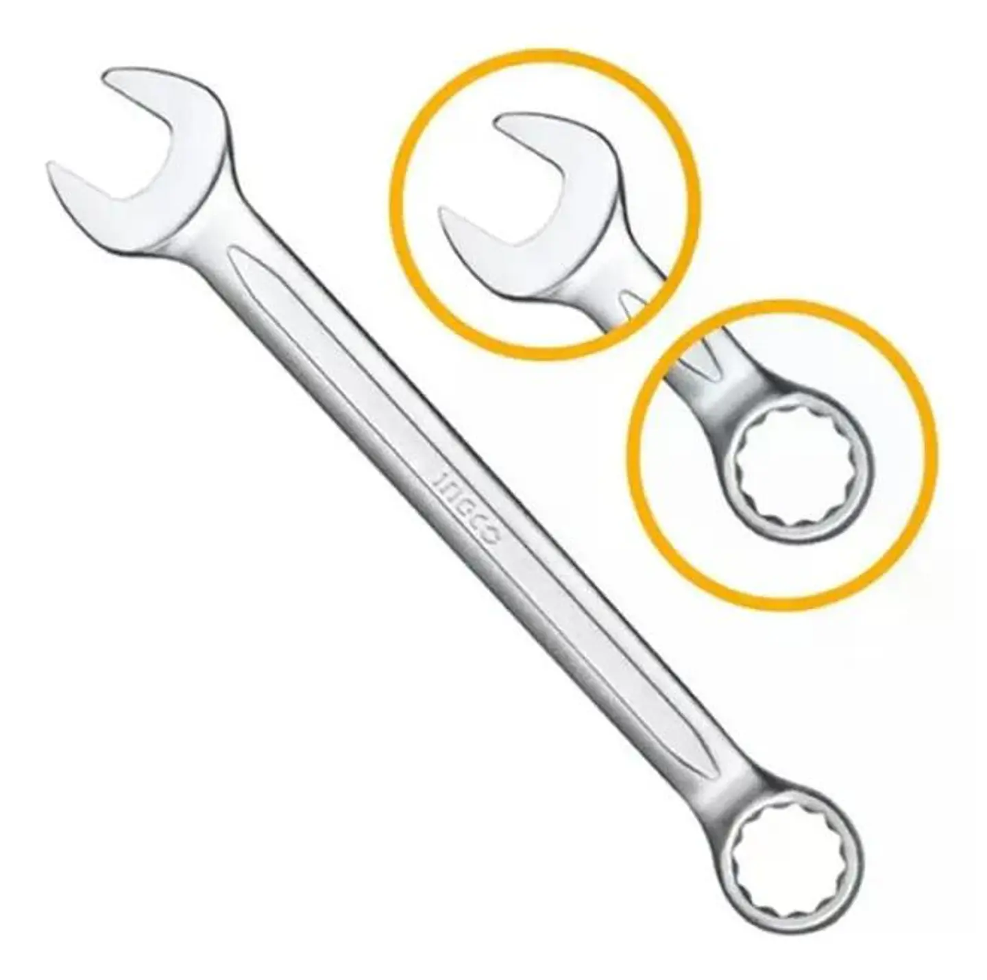 Llave Combinada Boca Y Estriada 24 Mm Cr-v Ingco Hcspa241 1
