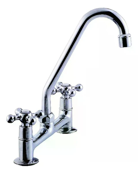 Llave Combinación Para Lavaplato Cuerpo Fundido Bonn Taumm Gris Cromado