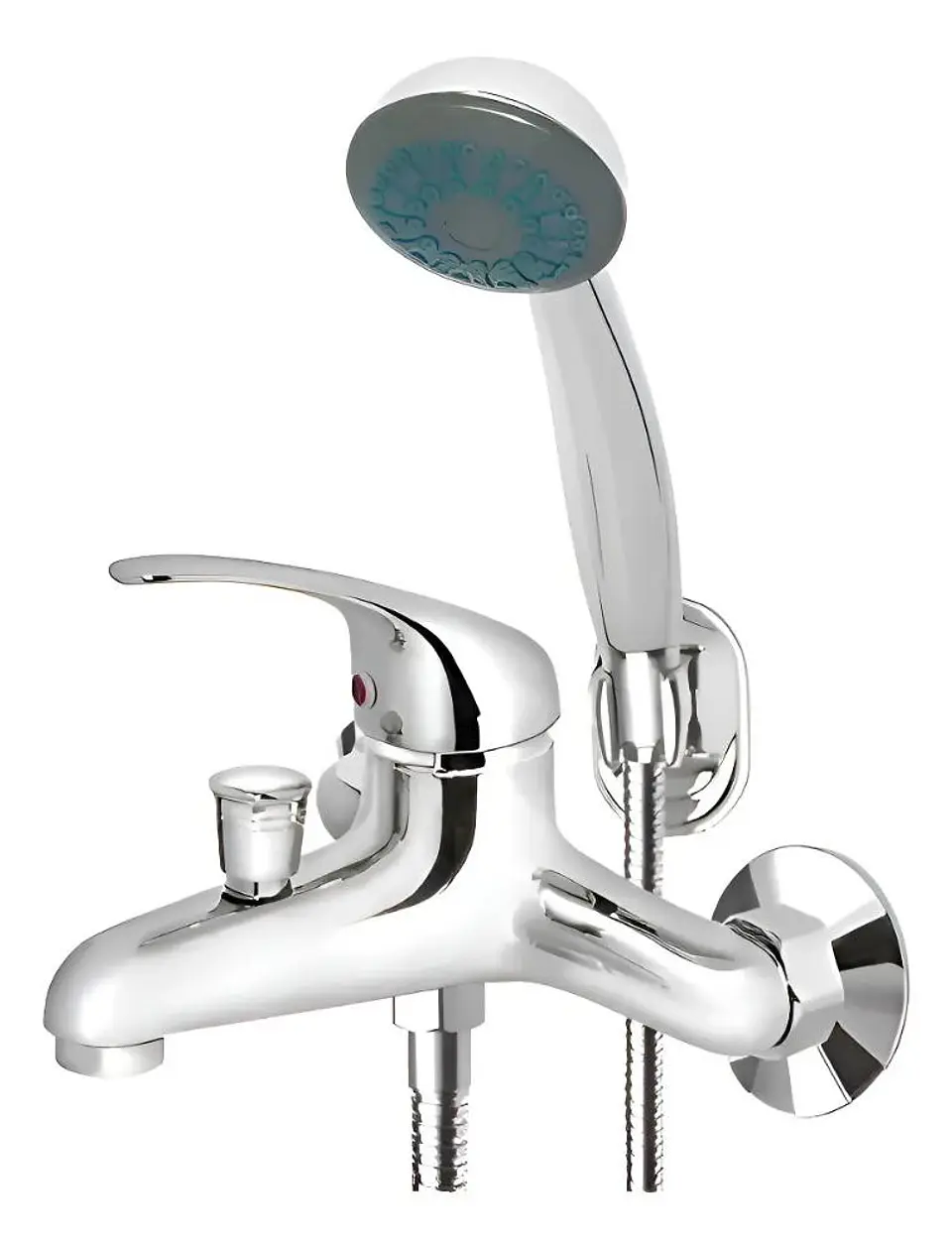 Llave Monomando Tina Ducha Colomba Taumm Color Plateado Plateado Cromado 1