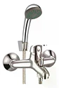 Llave Monomando Tina Ducha Colomba Taumm Color Plateado Plateado Cromado - Miniatura 2