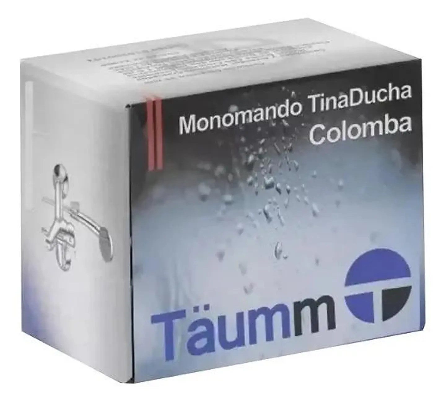 Llave Monomando Tina Ducha Colomba Taumm Color Plateado Plateado Cromado 3