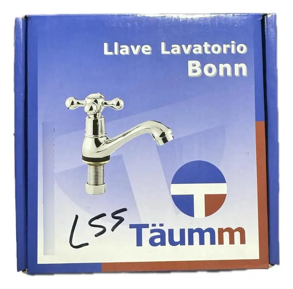 Llave Lavatorio Bonn Taumm Acabado Brillante Color Plateado Plateado Brillante 3