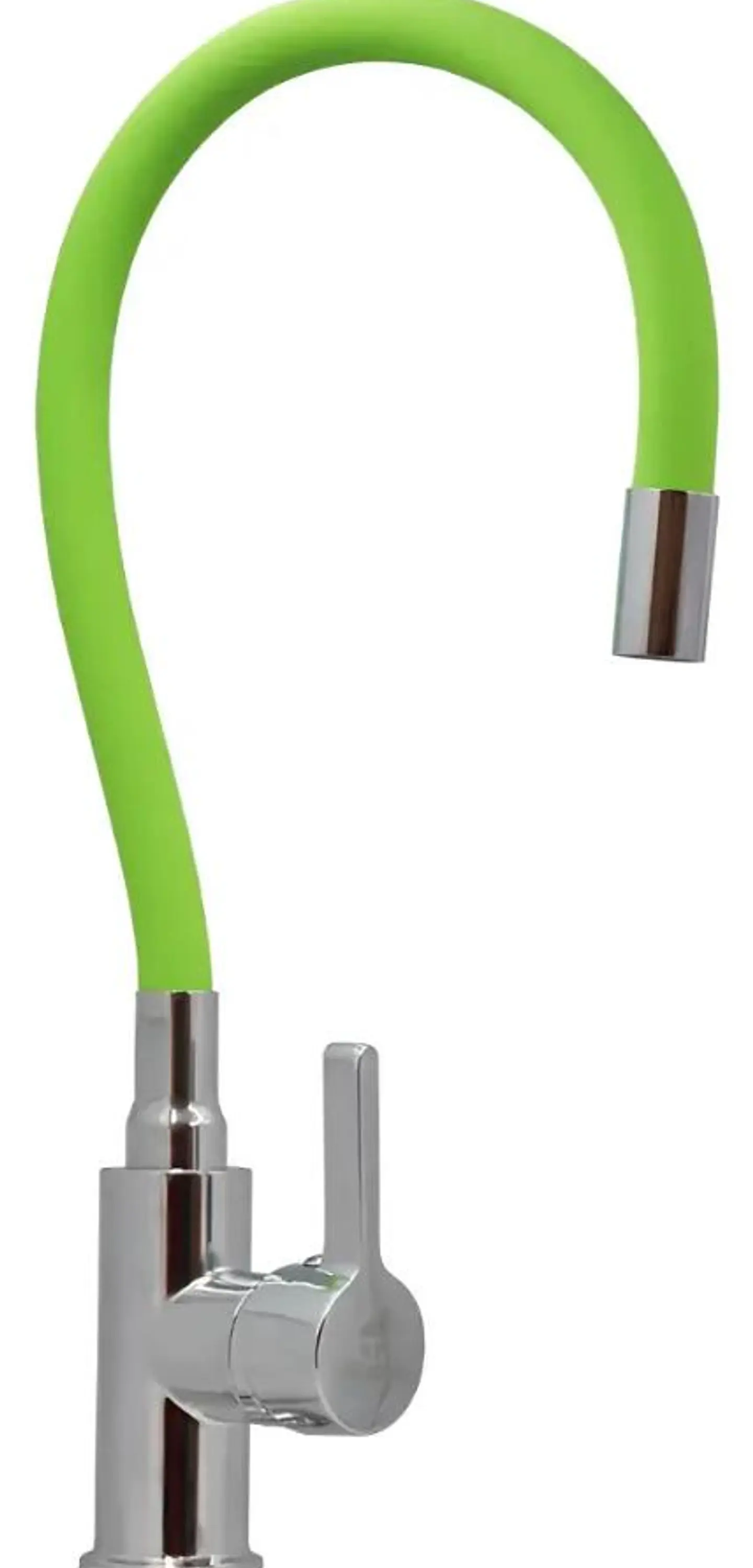 Llave Monomando Lavaplatos Cuello Flexible Taumm Grifo Verde Brillante 1