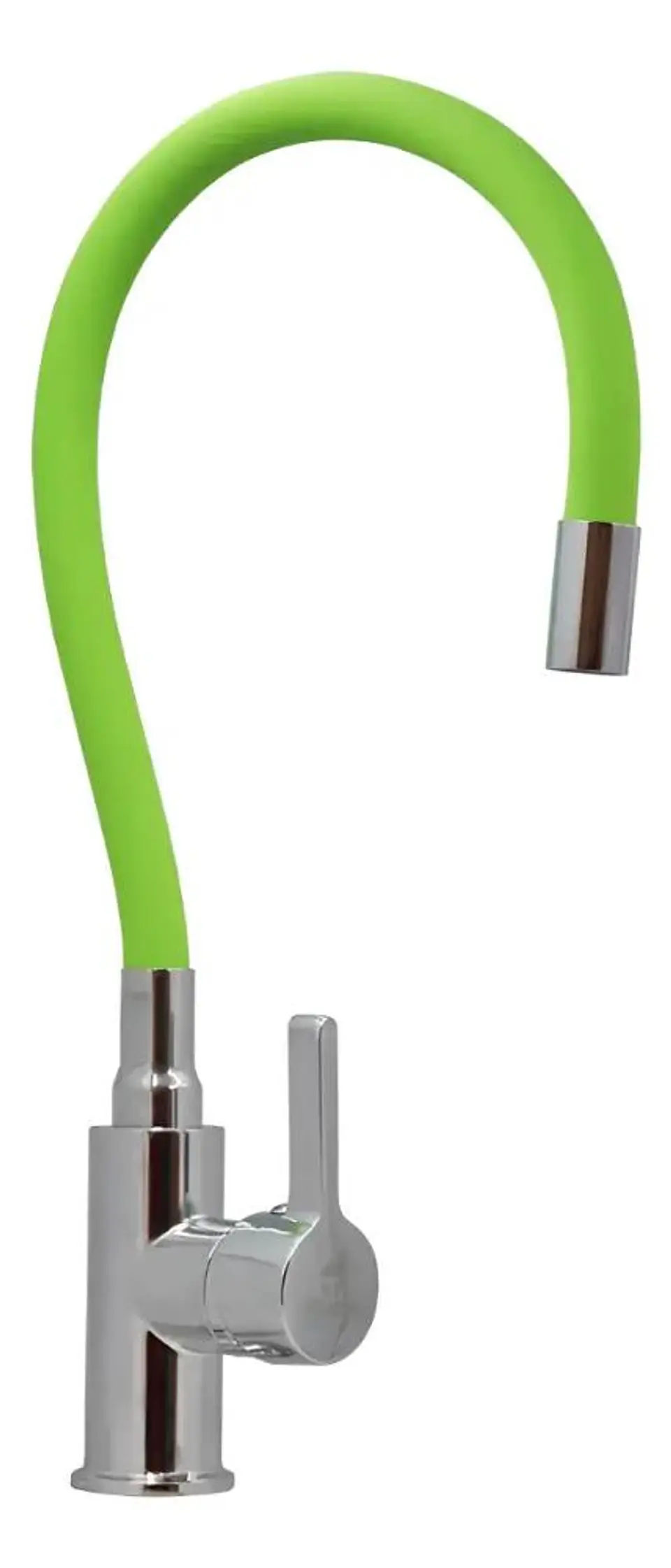 Llave Monomando Lavaplatos Cuello Flexible Taumm Grifo Verde Brillante 1