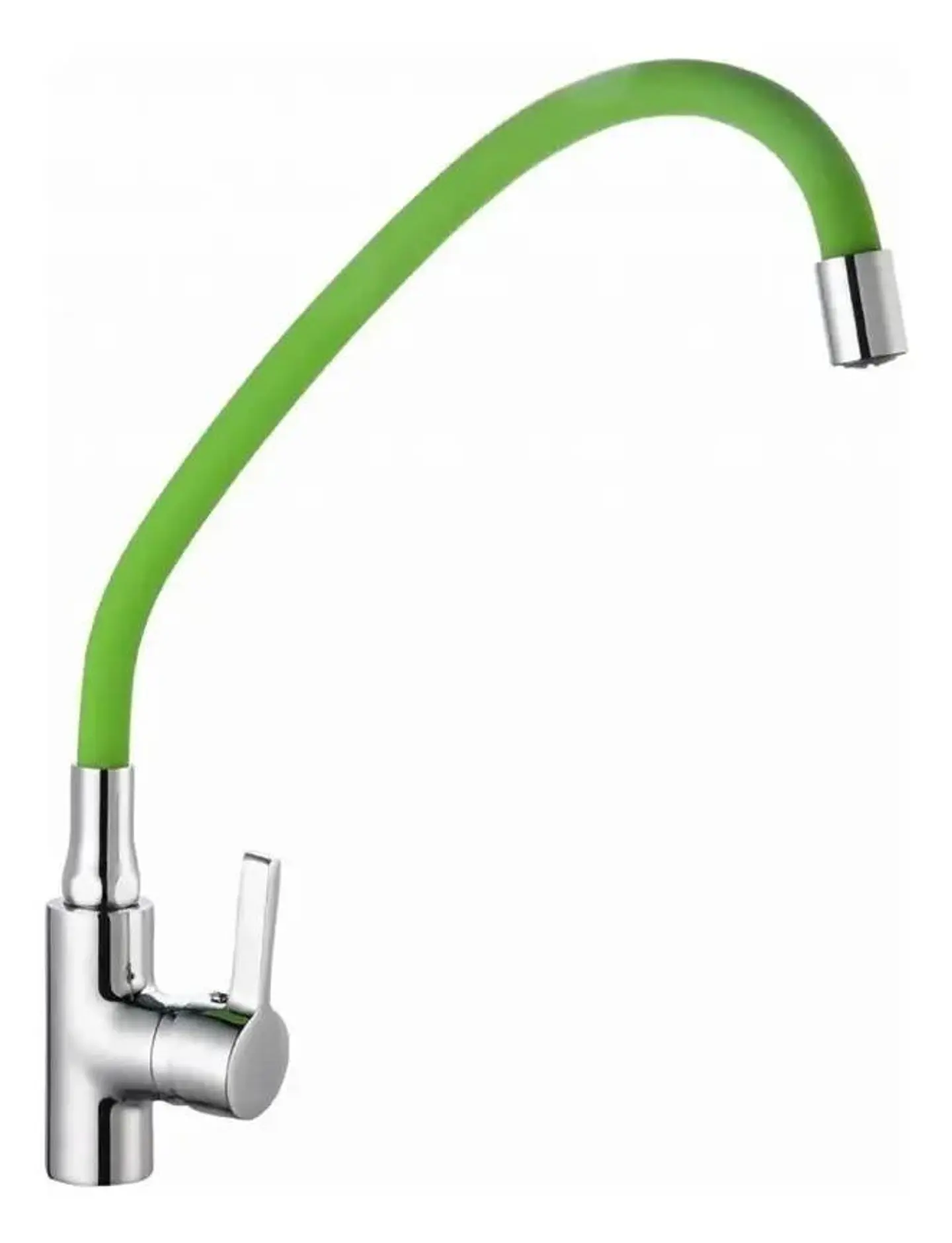 Llave Monomando Lavaplatos Cuello Flexible Taumm Grifo Verde Brillante 2