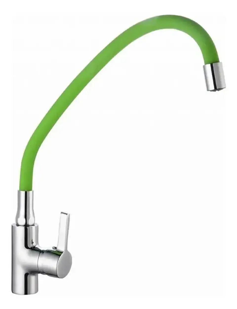 Llave Monomando Lavaplatos Cuello Flexible Taumm Grifo Verde Brillante 2