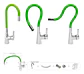 Llave Monomando Lavaplatos Cuello Flexible Taumm Grifo Verde Brillante - Miniatura 3