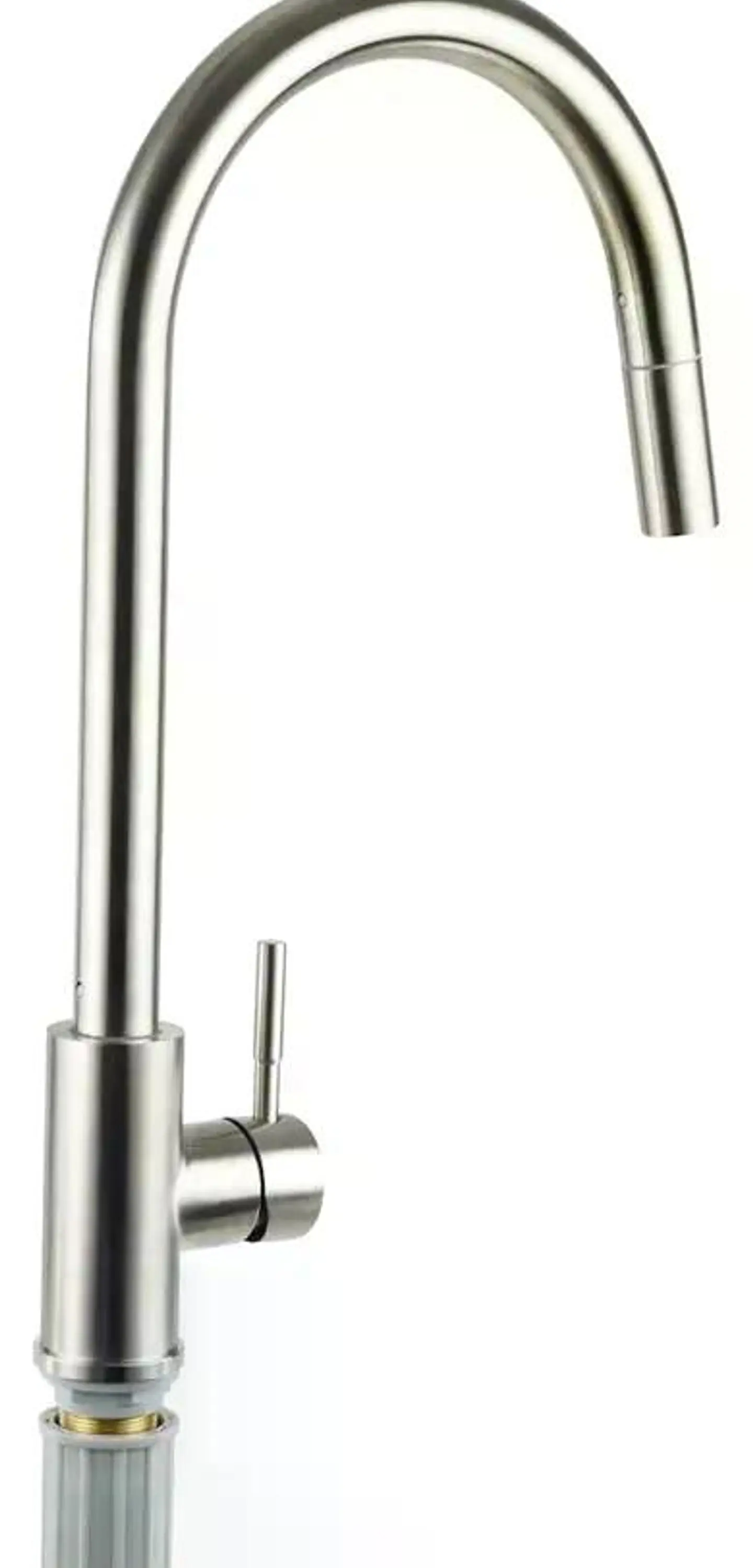 Llave Monomando Lavaplato Vertical Modern Taumm Extraíble In Plateado Brillante 2
