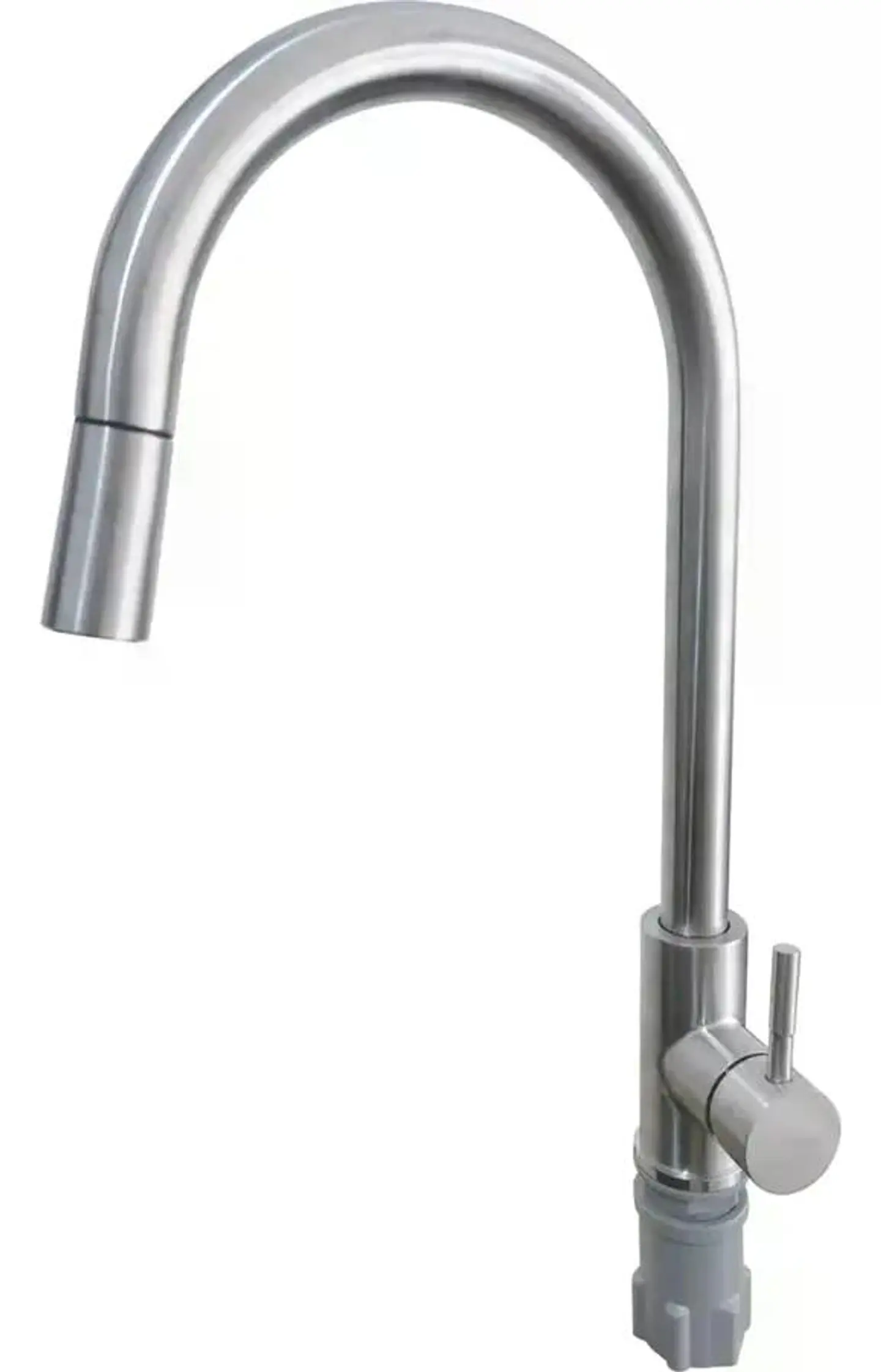 Llave Monomando Lavaplato Vertical Modern Taumm Extraíble In Plateado Brillante 3