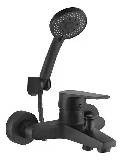 Llave Monomando Tina Ducha Notte Acabado Mate Color Negro
