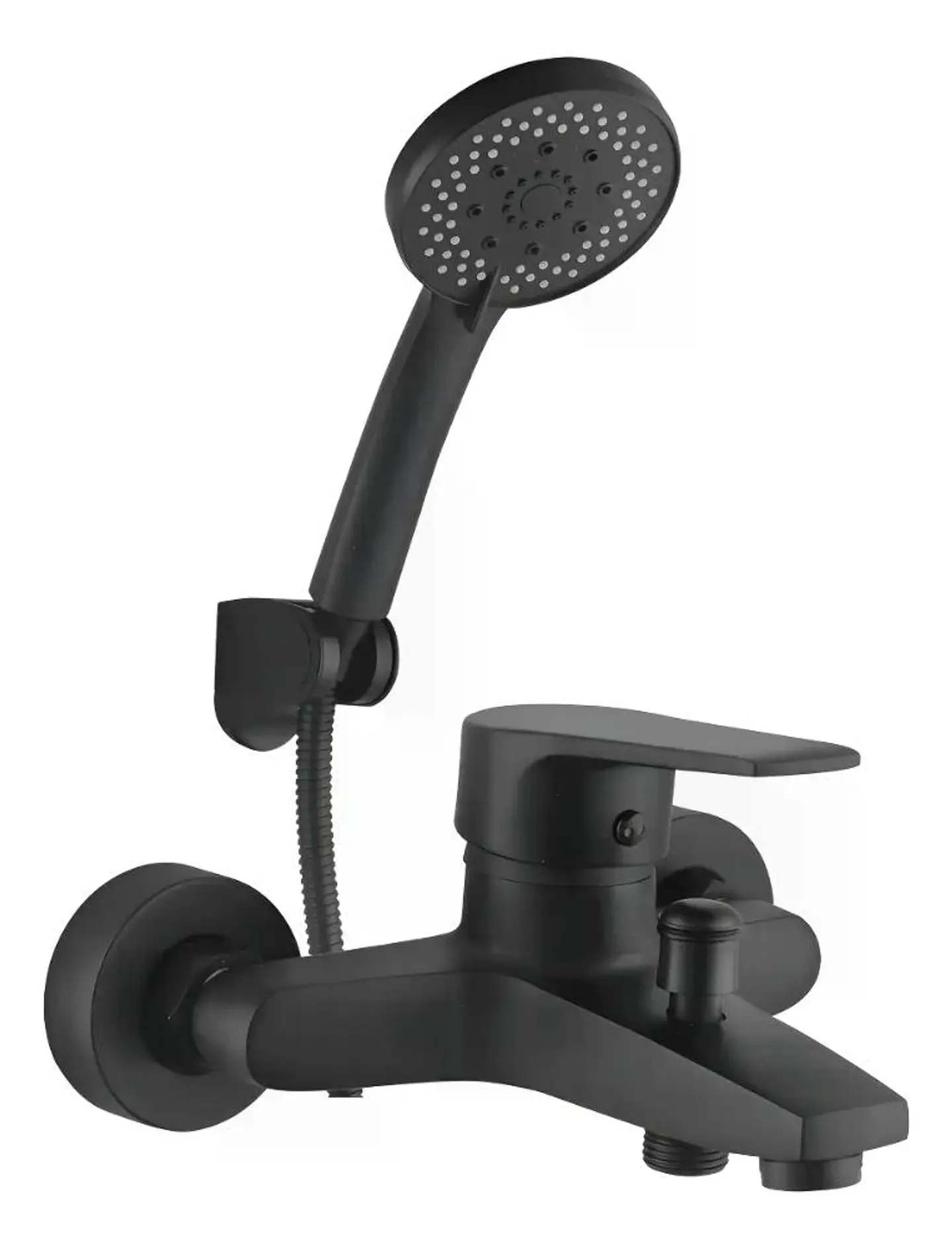 Llave Monomando Tina Ducha Notte Acabado Mate Color Negro 1