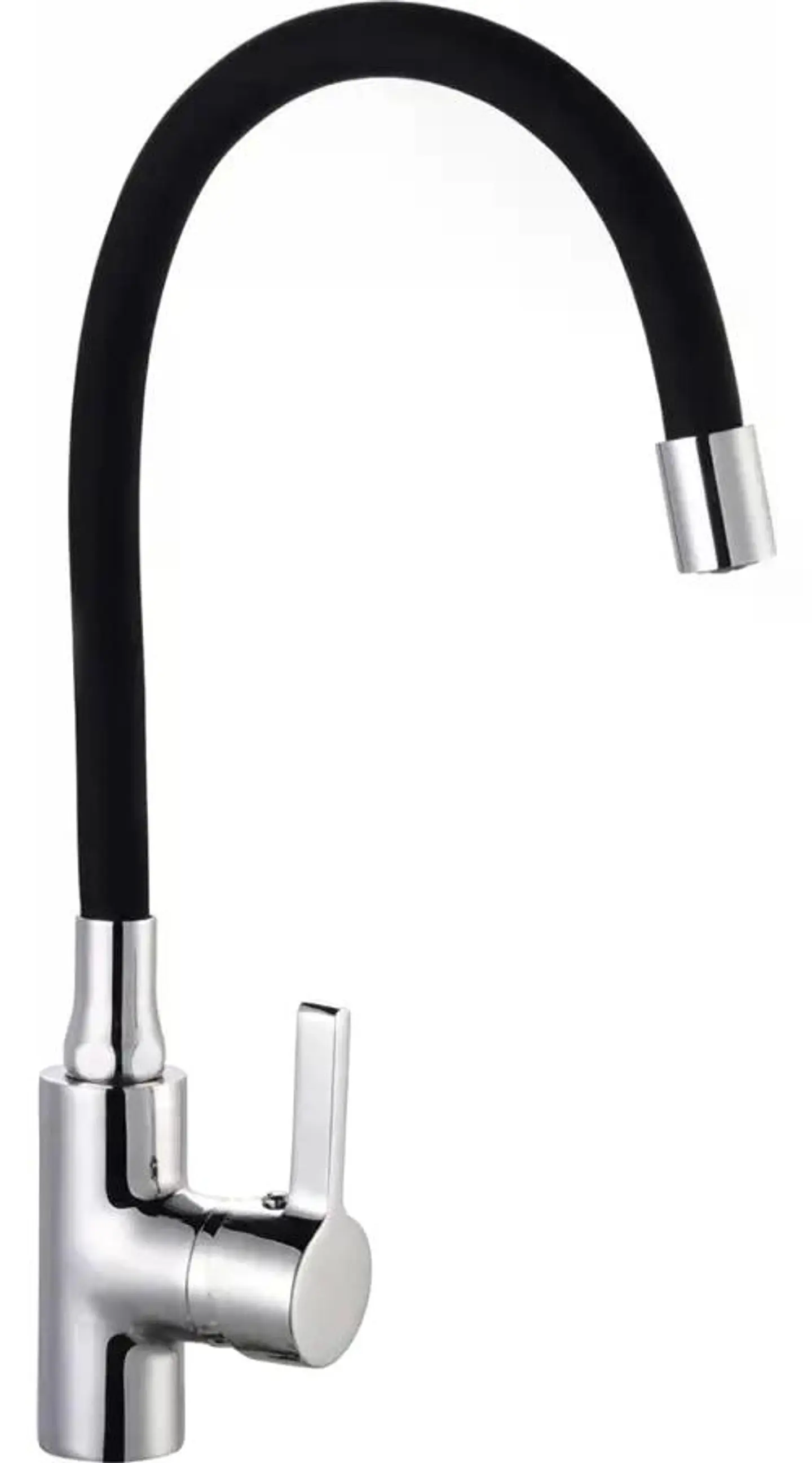 Llave Monomando Lavaplatos Cuello Flexible Taumm Grifo Negro Brillante 2
