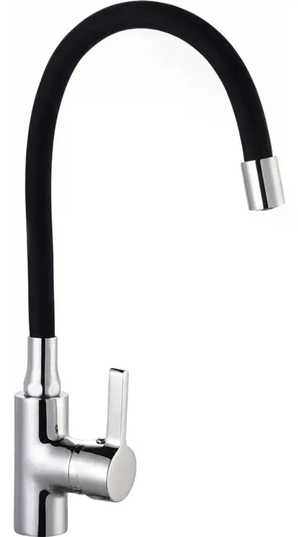 Llave Monomando Lavaplatos Cuello Flexible Taumm Grifo Negro Brillante 2