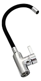Llave Monomando Lavaplatos Cuello Flexible Taumm Grifo Negro Brillante - Miniatura 6