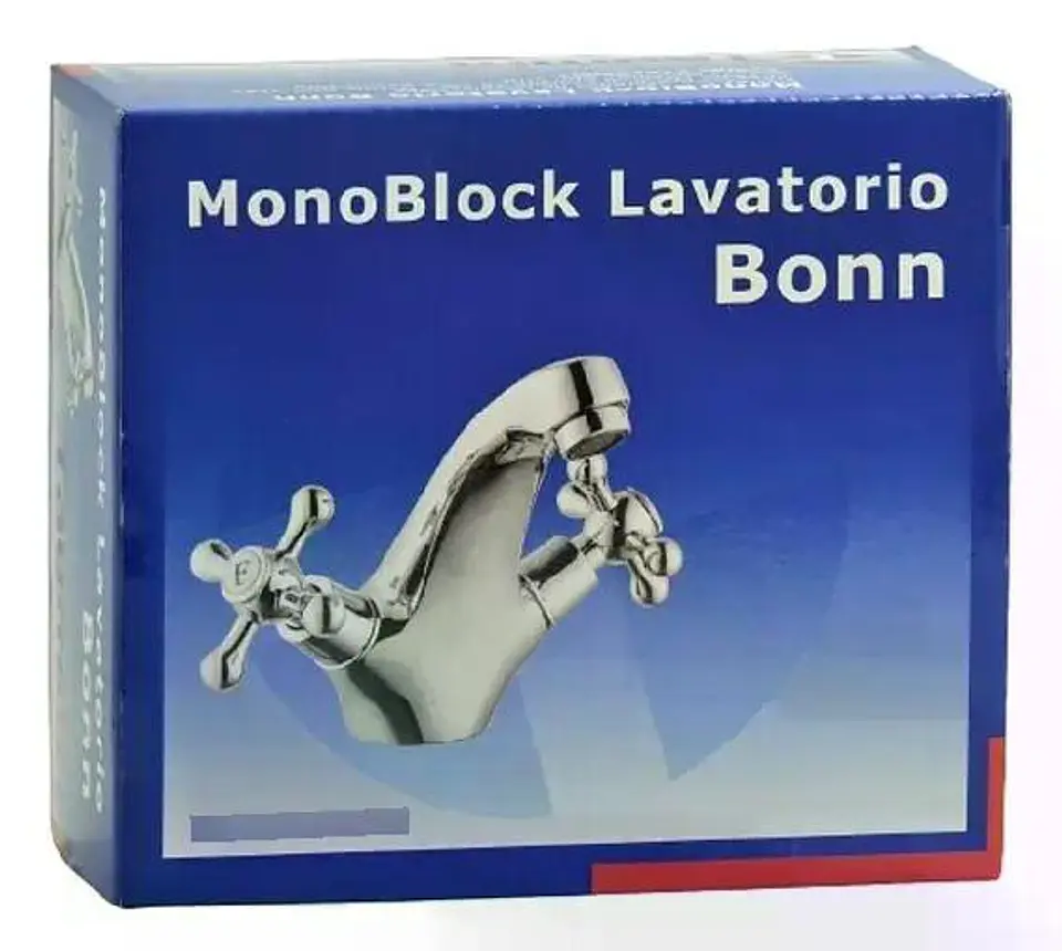 Llave Monoblock Lavatorio Bonn Taumm Lavamanos Metal Cromado Metal Cromado 6