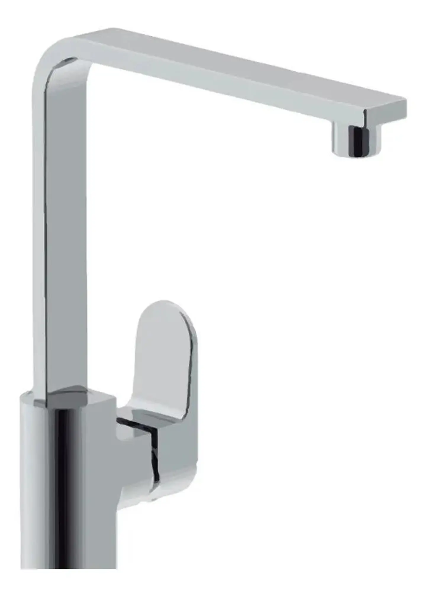 Llave Monomando Lavaplatos Vertical Recto Dusseldorf Taumm Plateado Brillante 2